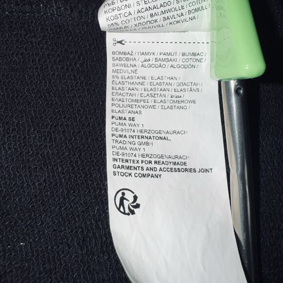 Puma The NeverWorn Hoodie SM Black Embroider Green 3D Patch Heavy Reverse Weave - Picture 7 of 8